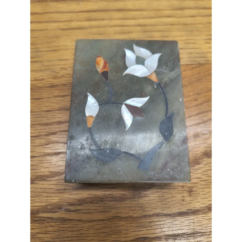 Marble Ring Jewelry Box Floral Design Made in‎ India